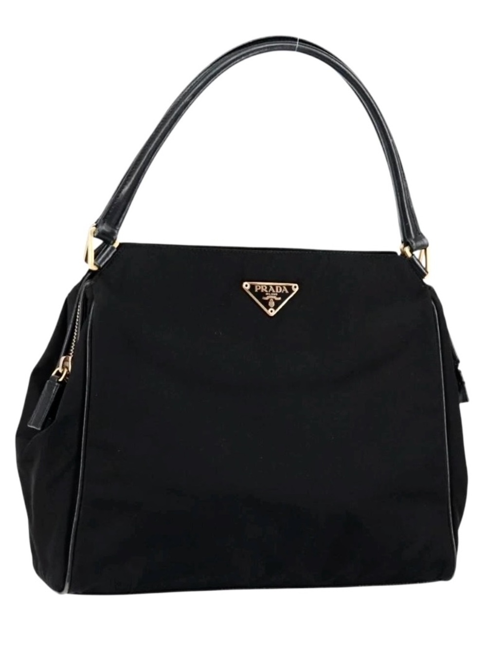 Prada Black Nylon Single-Handle Shoulder Bag with Gold hardware! Offers welcome!